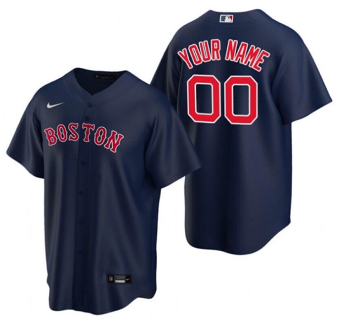 Men's Red Sox White ACTIVE PLAYER Custom Navy Cool Base Stitched Baseball Jersey Men's Red Sox White ACTIVE PLAYER Custom Navy Cool Base Stitched Baseball Jersey